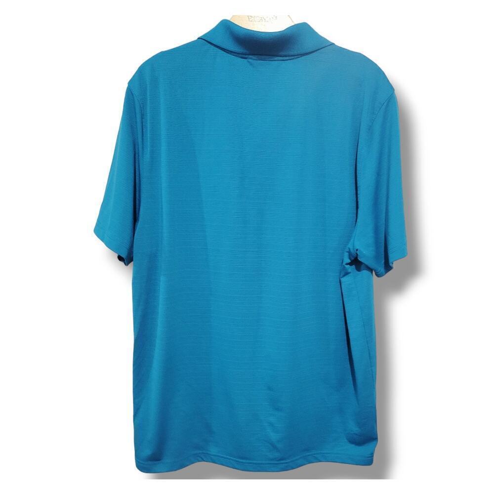 Perry Ellis men's teal short sleeves polo shirt - large - Picture 3 of 7
